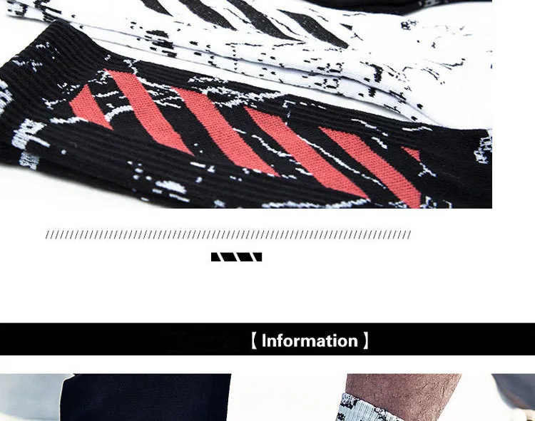 2 Pairs Trendy Socks Men Street Hip-Hop Style Middle Tube Socks Breathable Skateboard Sports Long Tube Basketball Socks 2 Pairs Trendy Socks Men Street Hip-Hop Style Middle Tube Socks Breathable Skateboard Sports Long Tube Basketball Socks