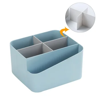 

Container 5 Compartments Desktop Organizer Office Supplies Portable Pencil Card Storage Holder Stationery School Tidy Modern