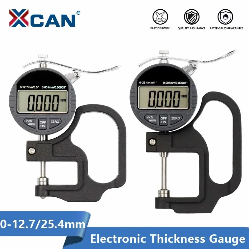 0‑25.4mm 0.01mm Digital Dial Thickness Meter Tester LCD Display Resolution Measuring Tool Electronic Thickness Gauge