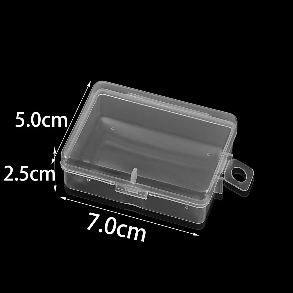 7.0 x 5.0 x2.5CM Все виды пластиковых регулируемых квадратных/круглых прозрачных аксессуаров для ювелирных изделий, бусин, таблеток, коробка для хранения ногтей, чехол-Органайзер - Цвет: 7.0 x 5.0 x2.5CM