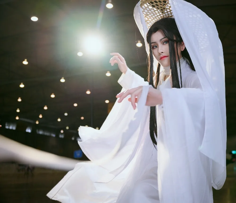 Cosfans Xie Lian Cosplay Costume Tian Guan Ci Fu Xielian Wigs Bamboo Hat Prop White Han Anime Outfit Unisex -Zentai shop online Hf6f9472bcab6476cb1c176464c93f6ebf.jpg