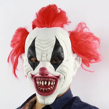 

Halloween Horrible Mask Realistic Clown Monster Mask Ghastful Creepy Masquerade Mask Headgear Party Props Cosplay Costumes #