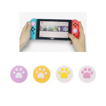 

4pcs Cute Silicone Rocker Cover Cat Claw Design Joystick Protective Cap Compatible for Switch