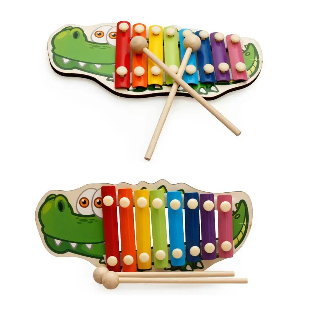 Детский красочный деревянный музыкальный инструмент стук фортепиано Музыкальная Игрушка Ранние развивающие игрушки
