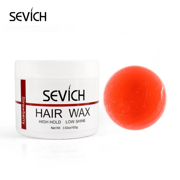 Sevich 100g Fashion Waxing Strong Hold Long Lasting Styling Men Hair Wax Pomade Molding Hair Gel Hairstyle Wax Mens Perfume Wax - Цвет: strawberry