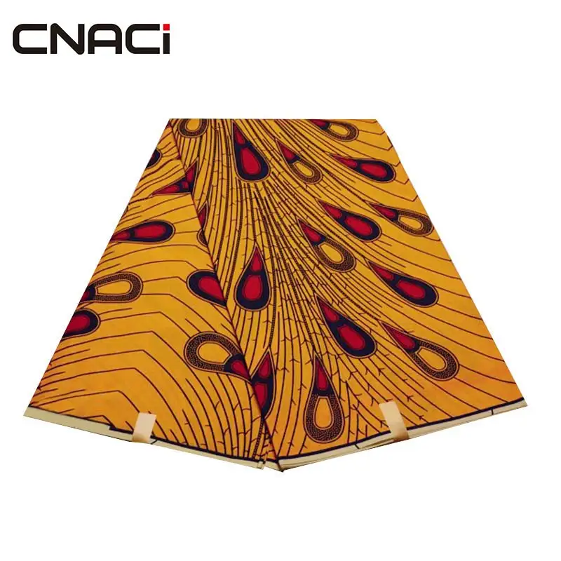 CNACI Анкара африканская вощеная ткань принтом Tissu африканская нигерийская Батик Ткань 6 ярдов/сумка Африканский принт Анкара ткань - Цвет: 19010001