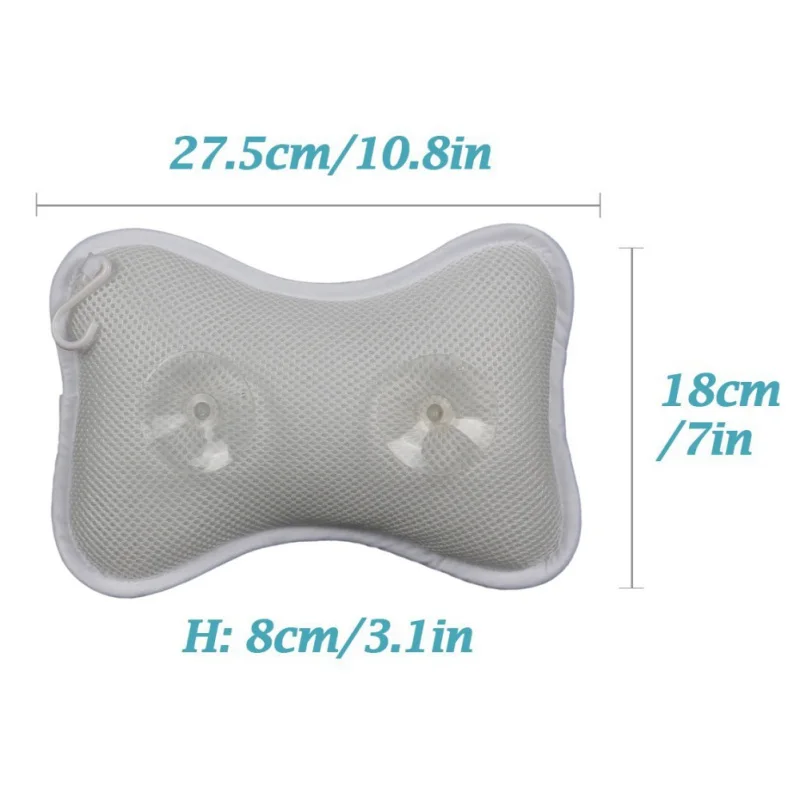 3D Расслабляющая сетчатая подушка для ванной с присосками поддерживает шею и плечи домашние спа подушки для ванной подушка для отдыха головы
