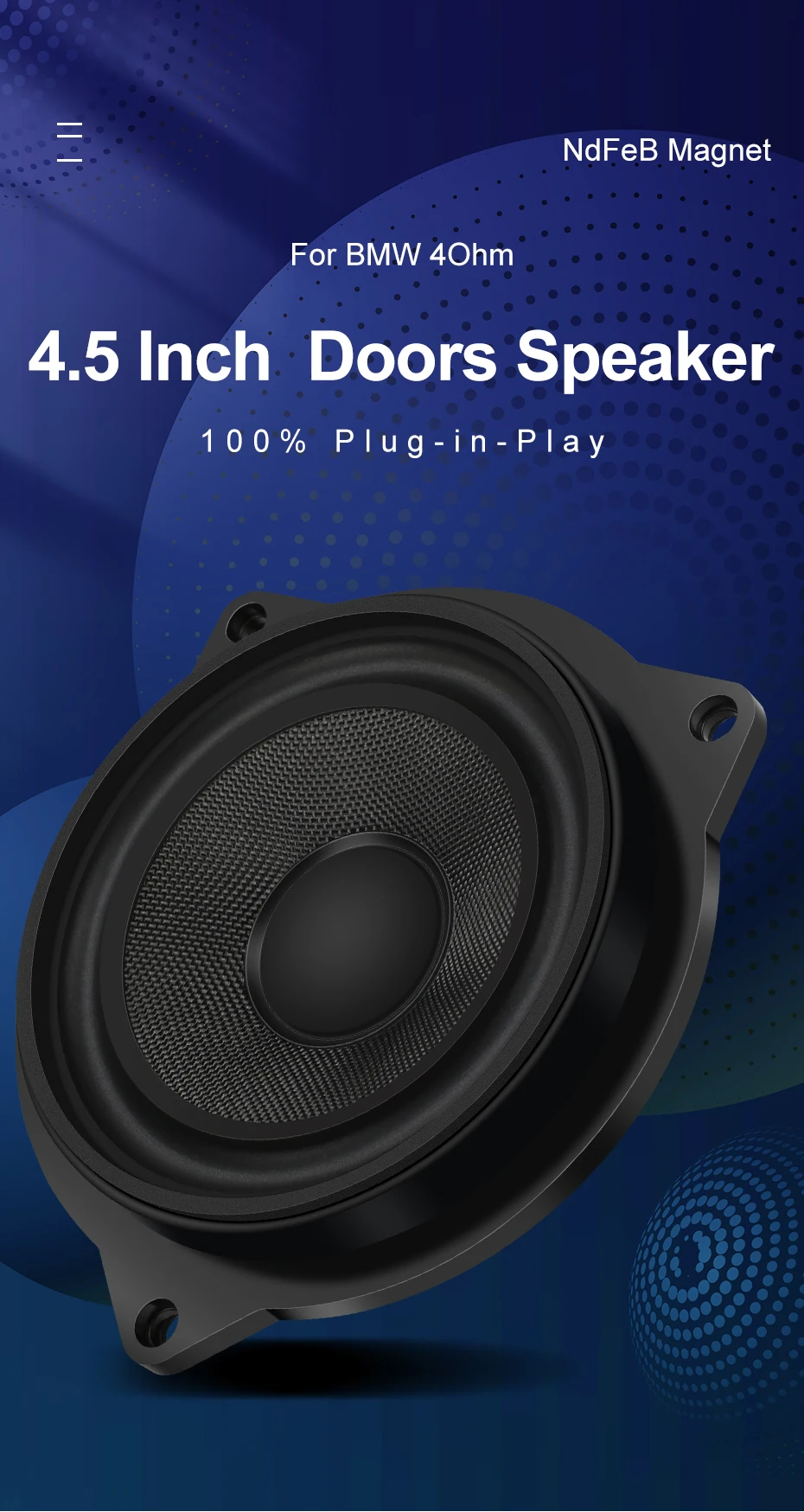 Speaker Pintu 4.5 Inci untuk BMW F20 