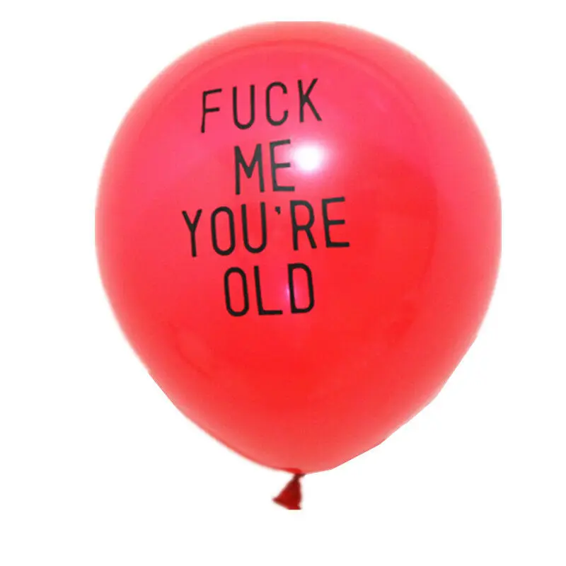 Воздушные шары Abusive Badass 10 шт воздушные шары украшения для девичника грубые Смешные Вечерние - Цвет: Красный
