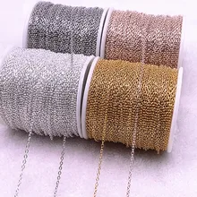 5yards Golded/silvered/Bronze Plated Necklace Chain for Jewelry Making Findings DIY Necklace