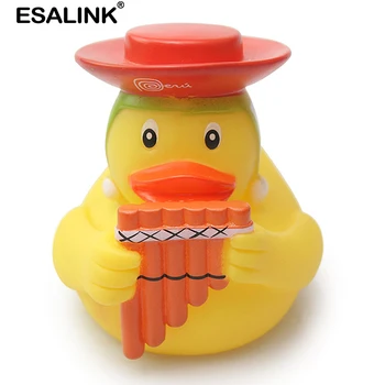 

ESALINK Baby Bath Toys Vinyl Pvc Bath Duck Bath Toys Playing Little Yellow Duck Bath Toys For Kids Pinch Called Bath Toy