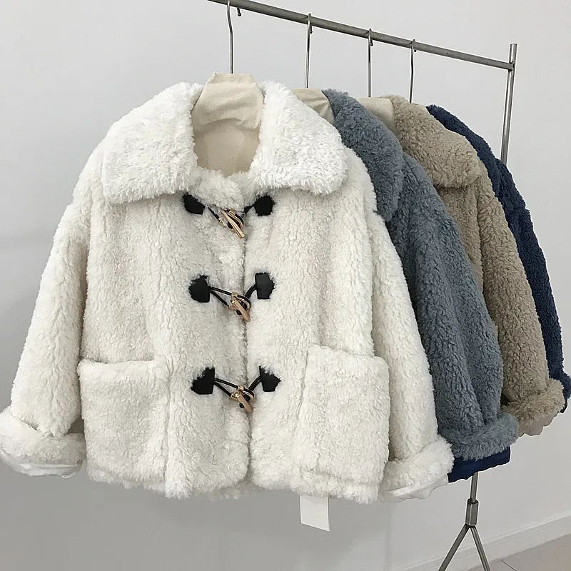 

[] Autumn And Winter New Products ke li rong Coat Short Metal Toggle Overcoat Fashion Warm WOMEN'S Dress 2068