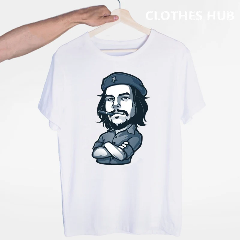 Che Guevara футболка с круглым вырезом и короткими рукавами Летняя Повседневная модная мужская и женская футболка унисекс - Цвет: Небесно-голубой