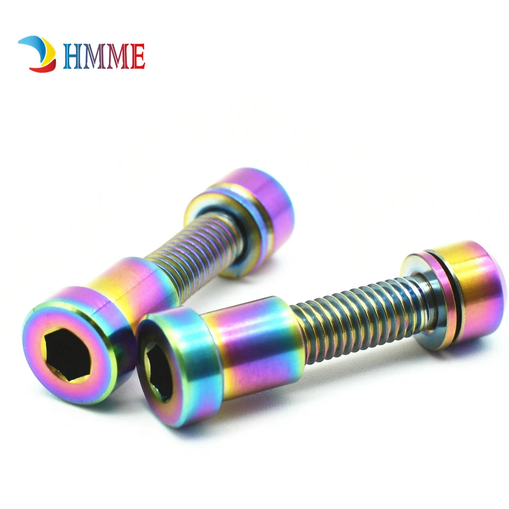 Титановые болты M5 X16 мм 18 мм 20 мм Forking Lock болты+ гайки Ti болты для 3t стержня углеродного волокна титановые винты передняя вилка, замок 2 комплекта