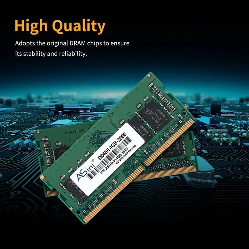 ASint DDR4 4GB 2666MHz Память для ноутбука 240Pin низкое энергопотребление ноутбук ram Dimm