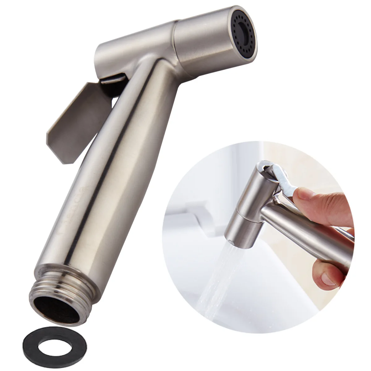 

304 Stainless Steel Supercharge Chamber Pot Spray Gun Chamber Pot Developing Spray Gun Multi-functional Health Faucet Spray Gun