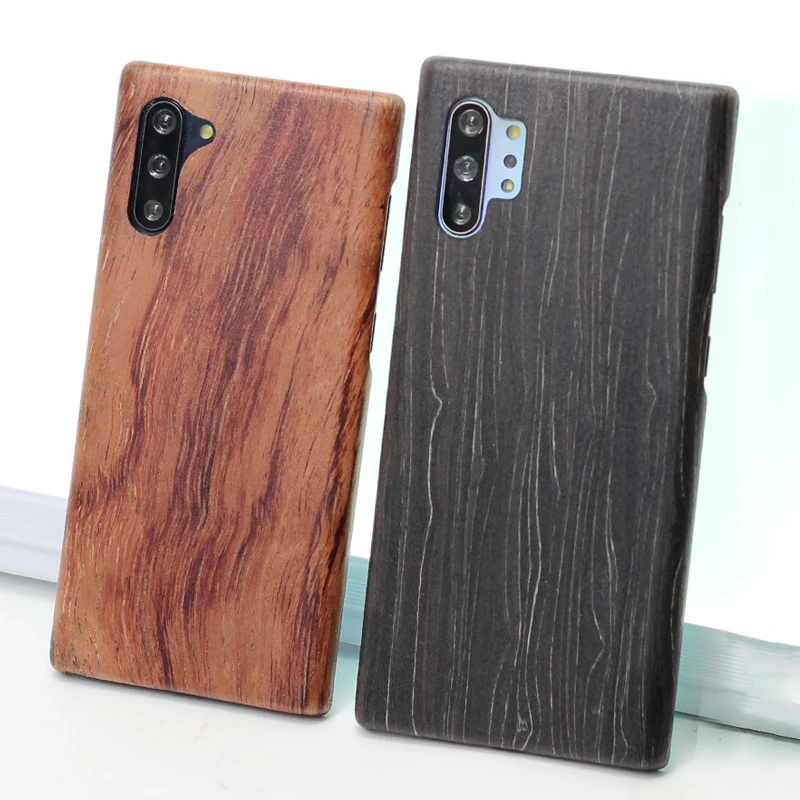 Для samsung Galaxy Note 10 Plus чехол Роскошный тонкий жесткий деревянный противоударный Броня задняя крышка чехол для телефона Samsug Note 10 Funda