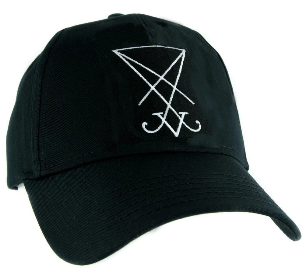 Baphomet Satan Symbol Plain Adjustable Cowboy Cap Denim Hat for Women and Men