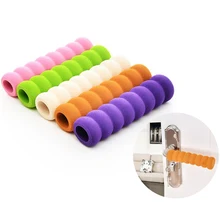 Случайные цветные Чехлы для дверных ручек из мягкого пеноматериала, дверная ручка, защитная крышка, антистатические защитные ручки для детей