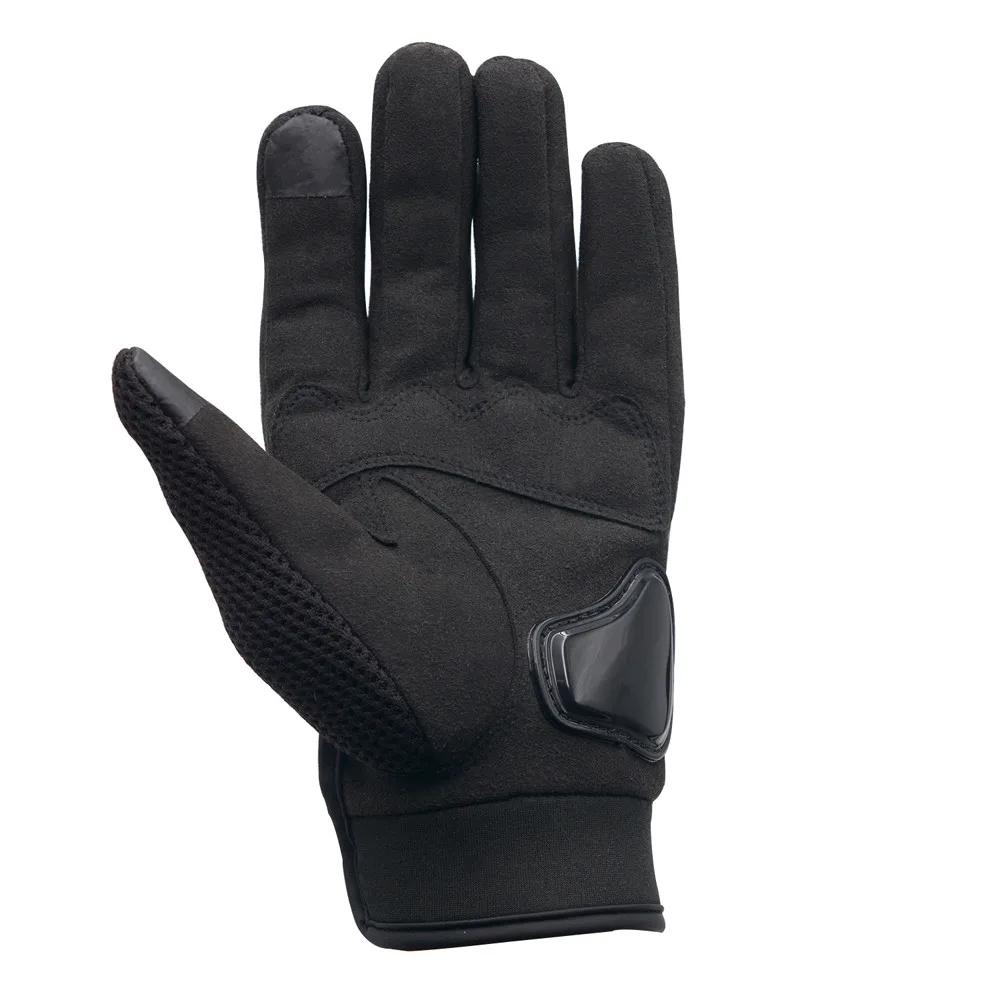 Riding Bike Racing Motorcycle Protective Armor Short Leather Gloves Mesh Black#W