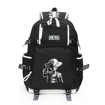 

One Piece Luffy Printed Backpack Unisex Casual Luminous Shoulders Portable Bag Street Trend Cool Large Capacity School Bags