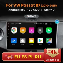 AWESAFE PX9 para VW Volkswagen Passat B7 2010-2016 auto Radio Multimedia reproductor de Video GPS de navegación No 2 din 2din DVD Android 10