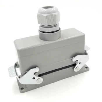 

GYTB Rectangular H24B-He-024-1 Heavy Duty Connectors Power 24 Pin Cores Line 16A 500V Screw Feet Aviation Plug Socket