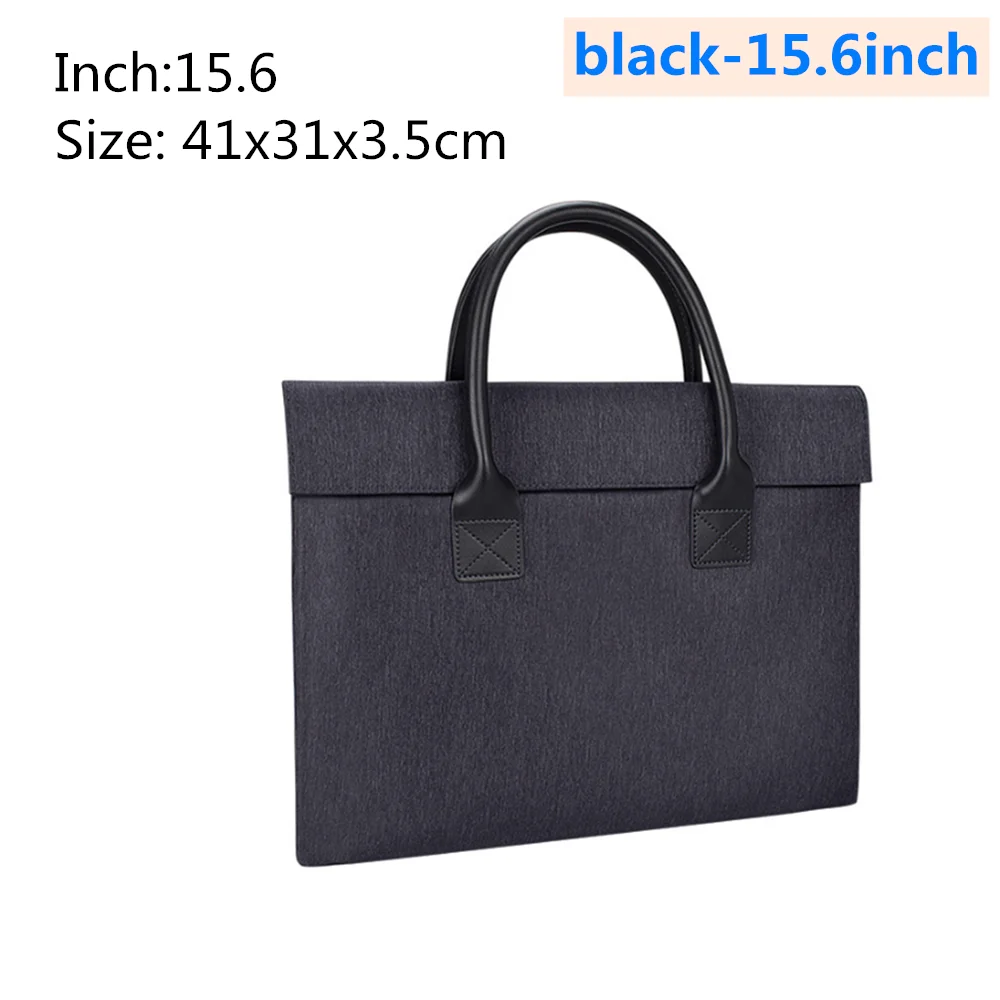 black-15.6inch Водонепроницаемая сумка для ноутбука 13,3 14,1 15,4 15,6 дюймов для Macbook Air Pro 15,6 дюймов macbook huawei сумка для ноутбука - Цвет: black-15.6inch