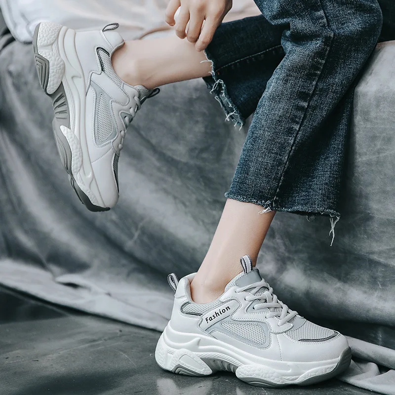 

Dad Shoe Woman 2020 Tide Shoe Reflect Light Women's Shoes Exceed Fire Smart Shoes Ins Joker Sneakers