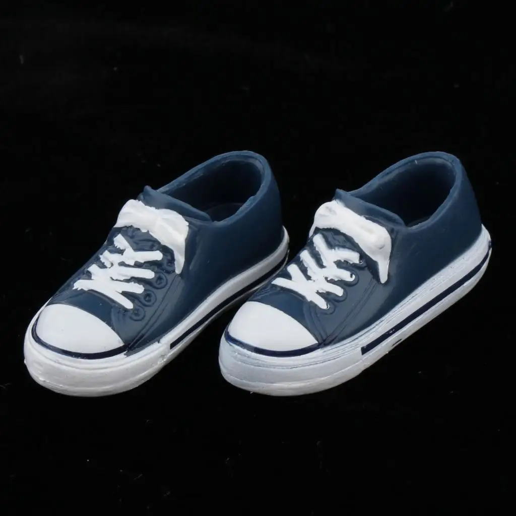 Doll Clothes Accessories - Black Canvas Shoes for 1/6 Girl Dolls for BJD Dolls - Pretend Play Toys for little Girls
