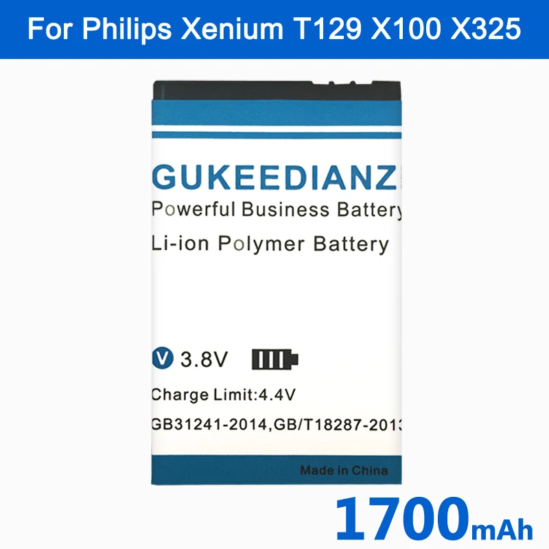 1700mAh 2019 NEW High Capacity Battery A20ZDX/3ZP For PHILIPS Xenium X325 X100 T129 Moble Phone | Мобильные телефоны и