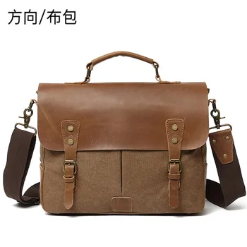 

Mens Bag Men's Canvas BagMen's Messenger Bag Canvas Bag Computer Handbag Leisure Briefcase Vintage Leather Men's Bag Popular Onl