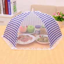 1 шт., кухонный сложенный сетчатый чехол для еды, анти-муха, москитный зонтик, гигиеническая сетка, Стильная крышка для еды, принадлежности для барбекю, пикника, кухонные принадлежности