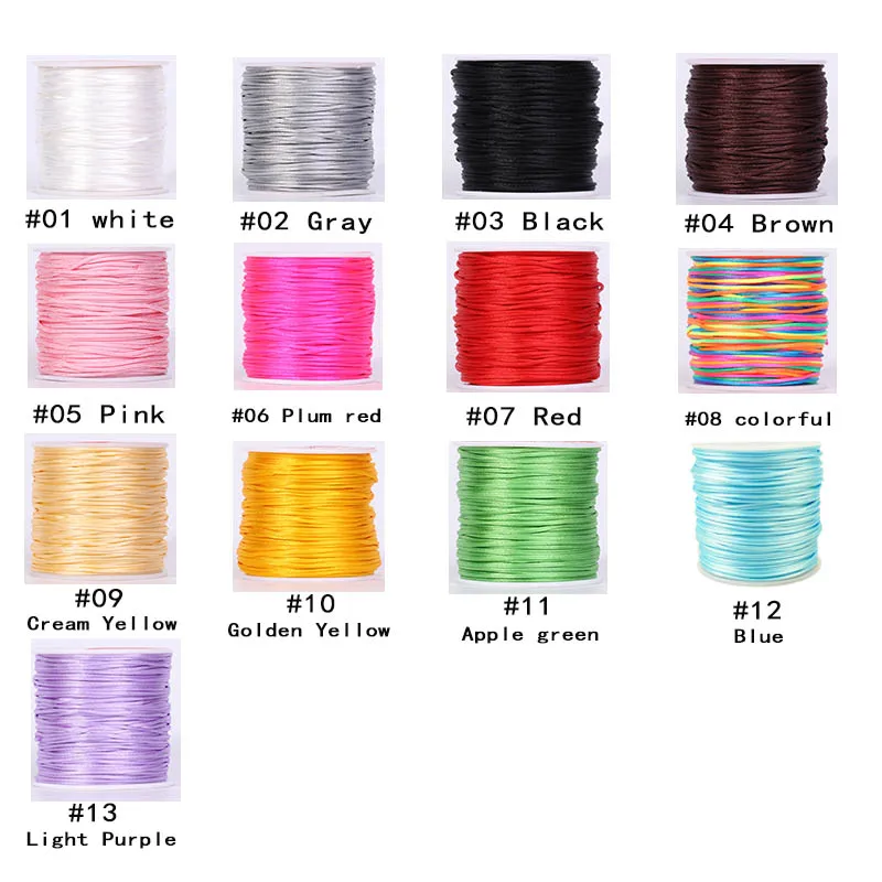 1pcs 1.5mm 55meter/roll nylon rope for Pacifier chain Accessories