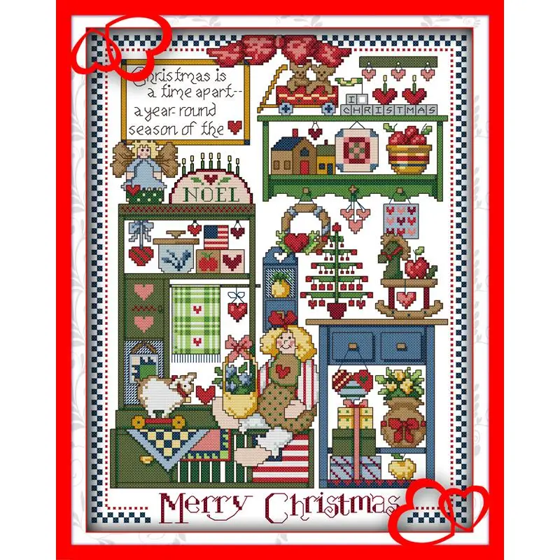 Joy Sunday Christmas Gift 11CT Pattern On The Canvas DMC 14CT Cross Stitch Kits Embroidery Set Home Decoration | Дом и сад