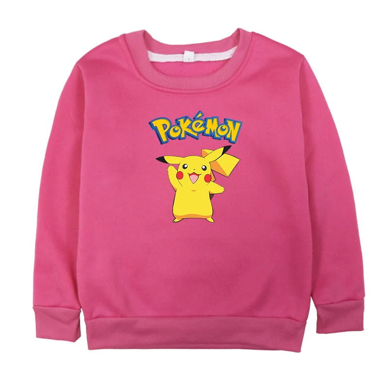 New Pikachu Baby Kid Boys Girls Sweatshirts Autumn Winterroupas Infantis Menina Pokemon Print Top Kids T-shirt Clothes - Цвет: Hoodies 14