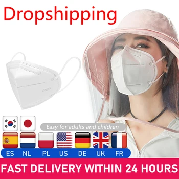 

10 pcs/bag KN95 Face Mask PM2.5 Anti-fog Strong Protective 5 layer filter Mouth Mask Respirator Reusable fast shipping!