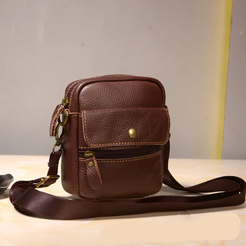 

Men Bag Genuine Leather Bags Crossbody Bags Small Shoulder Bags Waist Pack Phone Bags Handbag