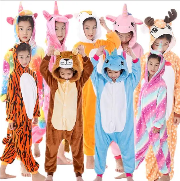 Tanie Boże narodzenie piżama jednorożec dzieci zwierząt piżama dziecięca na kostiumy dla chłopców i dziewcząt sklep