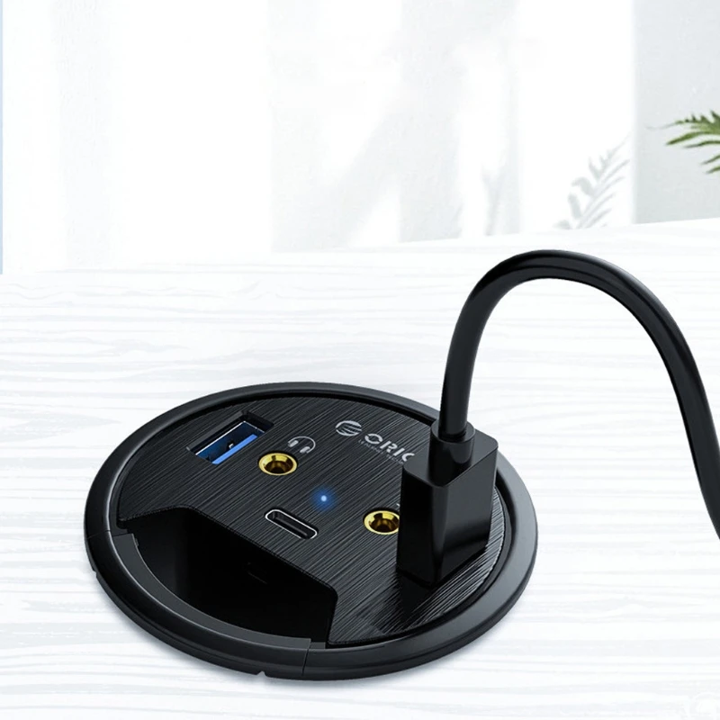 ORICO DESK 2U1C Desktop Splitter USB 3 0 HUB with Headphone Microphone Port Type C USB Interface Adapter for Laptop