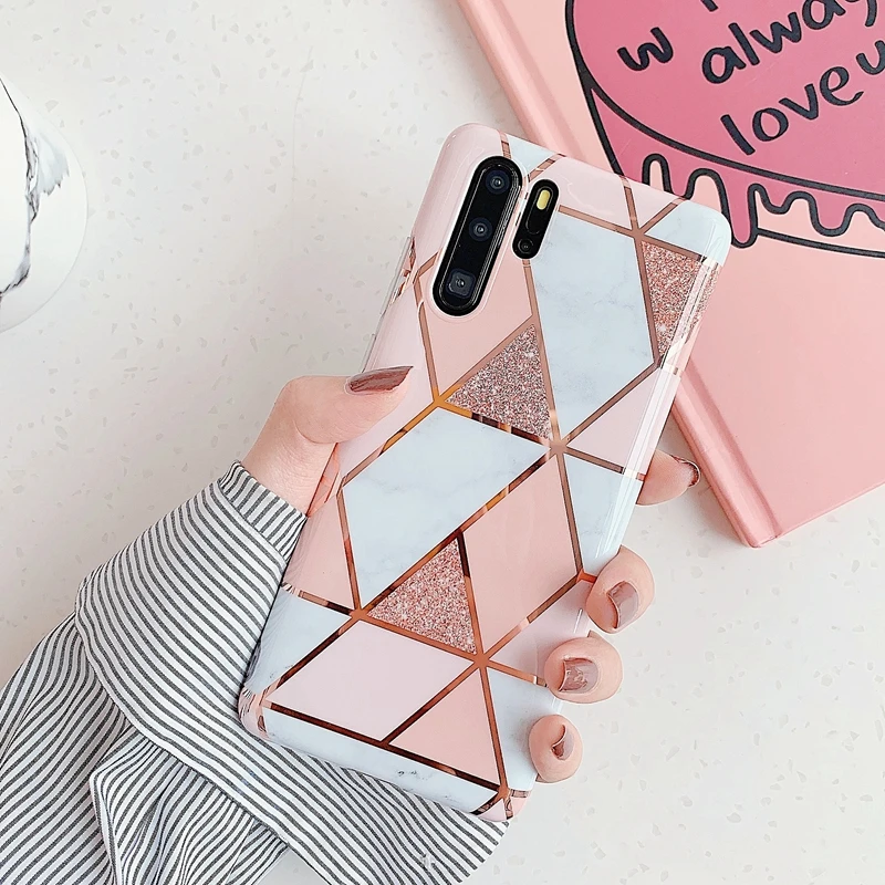 Fashion Luxury Marble Phone Case For HUAWEI P20 P30 P40 Pro Lite Mate 30 Pro Lite Soft Silicone Shockproof Cases Cover waterproof case for huawei Cases For Huawei