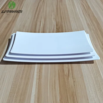 

A5 Melamine Imitation Porcelain White Rectangular Dish Cafeteria Dinnerware Dinner Plate Restaurant Tableware