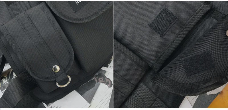 Мужские тактические нагрудные сумки унисекс модные функциональные нагрудные сумки уличная хип-хоп сумка Регулируемая ткань Оксфорд Жилет поясная сумка