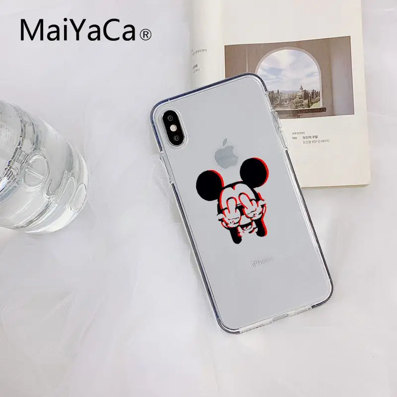 8 MaiYaCa/Роскошный Вертикальный чехол для телефона с рисунком Микки и Минни Маус для iPhone 8 7 6 6S Plus X XS MAX 5 5S SE XR 10 - Цвет: 8