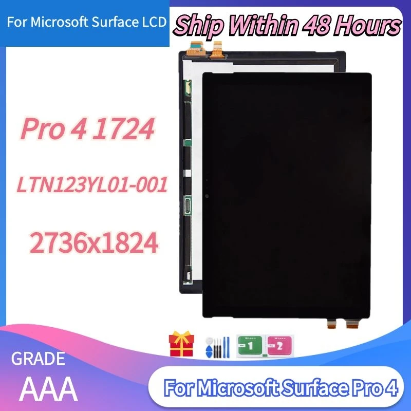 Оригинальный сменный дисплей для Microsoft Surface Pro 4 1724 LCD кодирующий преобразователь