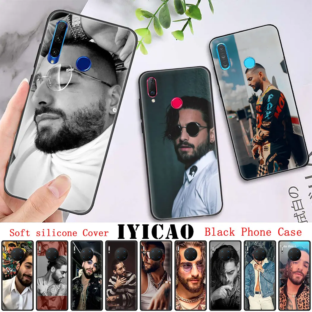 Soft silicone Cover for Huawei Mate 10 20 30 Pro Lite Y6 Y7 Y9 Prime Y5 Black Phone Case Maluma | Мобильные телефоны и