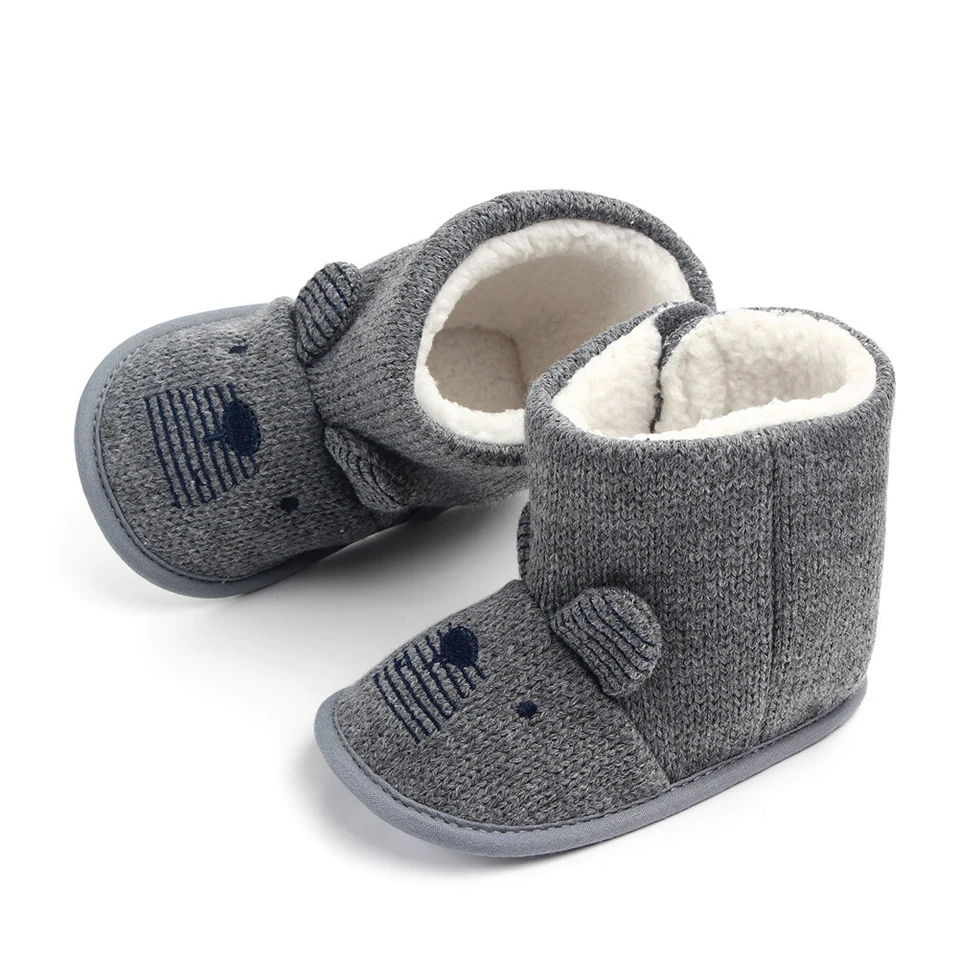 Pretty Warm Knitted Cotton Baby Booties