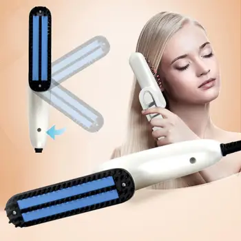

Portable Foldable Beard Curls Straightener Men Women Instant Hair Volumizer Comb Hair Styling Combing Brush EU/US/AU/UK Plug