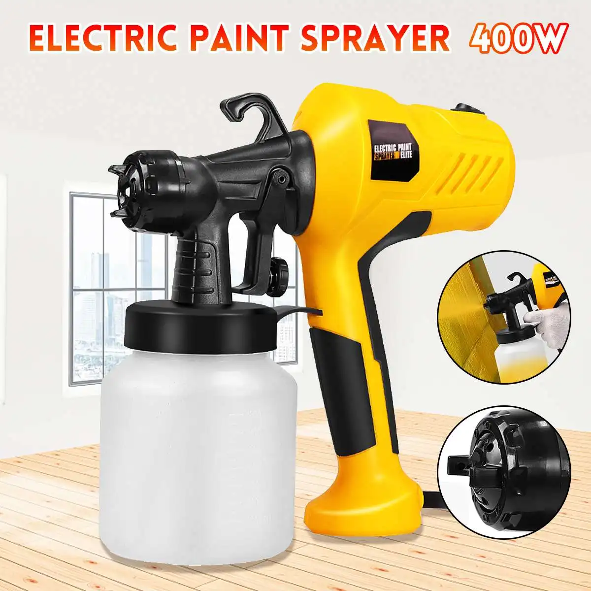 

220V 400W Spray Guns Electric Paint Sprayer Spray Painting Tool with Adjustment Knob For DIY Furniture Woodworking