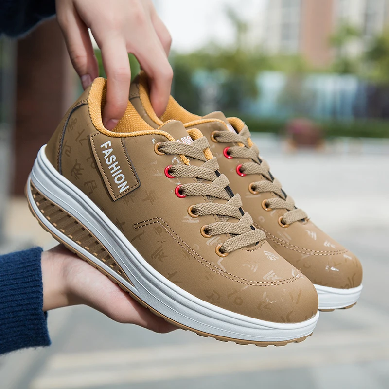 Platform Sneakers Women Leather Casual Shoes Winter Round Toe Low Top Fashion Sneaker Ladies Shoes zapatillas mujer BN003